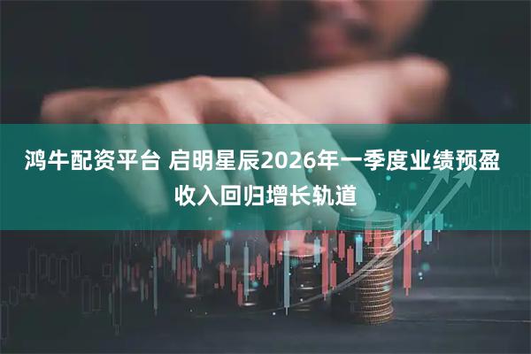 鸿牛配资平台 启明星辰2026年一季度业绩预盈 收入回归增长轨道